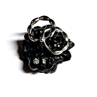 Silver Bubble Hoop Earrings Australian 14mm Silver