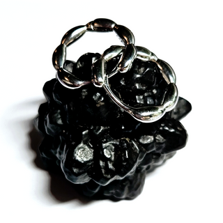 Silver Bubble Hoop Earrings Australian 14mm Silver