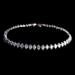 925 Sterling Silver Bridal Jewelry Cubic Zircon Zirconia Crystal Bracelet Bangle