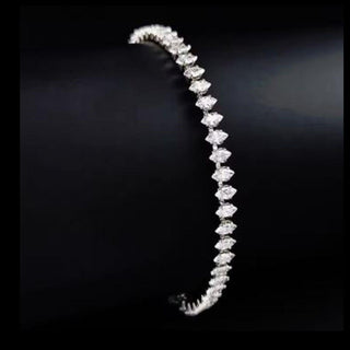 925 Sterling Silver Bridal Jewelry Cubic Zircon Zirconia Crystal Bracelet Bangle