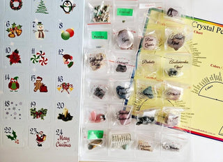 Gemstone Advent Calendar 23 Gems + Pendulum + Chart Unique Xmas Gifts