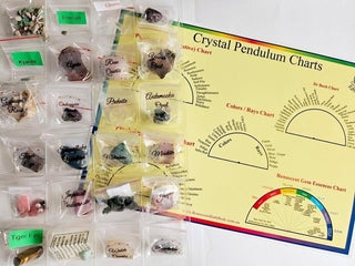 Gemstone Advent Calendar 23 Gems + Pendulum + Chart Unique Xmas Gifts