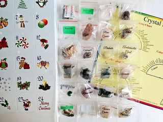 Gemstone Advent Calendar 23 Gems + Pendulum + Chart Unique Xmas Gifts