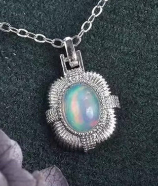 Solid Opal Pendant Royal Australian Genuine Gems Silver RRP$160