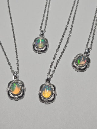 Solid Opal Pendant Royal Australian Genuine Gems Silver RRP$160