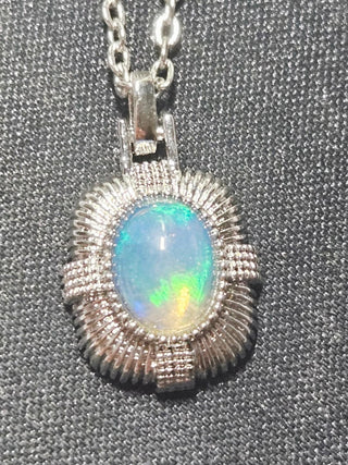 Solid Opal Pendant Royal Australian Genuine Gems Silver RRP$160