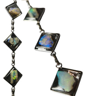 Opal & Resin 6 stones Bracelet Adjustable Australian Genuine Natural Jewellery