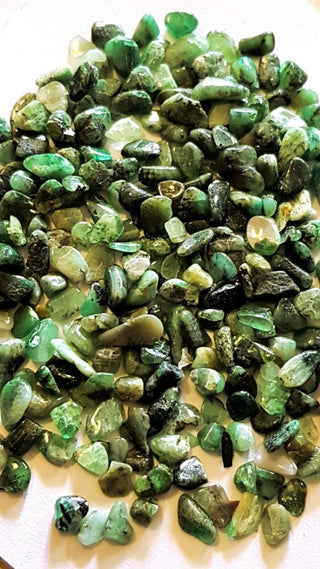 Emerald Tumbled Stones 20 Pack Genuine Natural Crystals Healing Gemstones