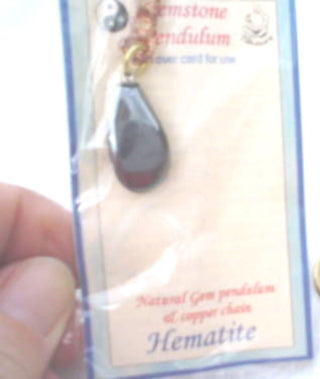 1 x QUARTZ, HERKIMER DIAMOND, LAPIS LAZULI or CHRYSOCOLLA GEMSTONE PENDULUM New