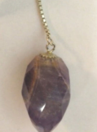 1 x QUARTZ, HERKIMER DIAMOND, LAPIS LAZULI or CHRYSOCOLLA GEMSTONE PENDULUM New