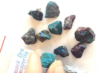 Peacock Ore Chalcopyrite Specimens 10 or 20 Pieces Iridescent Crystal Mineral