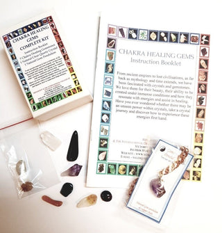 7 Chakra Healing Kit with Pendulum, Crystals & Guidebook A Beautiful Introduction to Crystal Healing & Chakra Balancing
