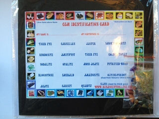 DIY Gem Identification Kit Card 20 Stones Crystals Educational Collectors Gift