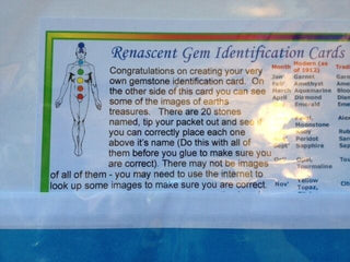DIY Gem Identification Kit Card 20 Stones Crystals Educational Collectors Gift