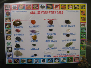 DIY Gem Identification Kit Card 20 Stones Crystals Educational Collectors Gift