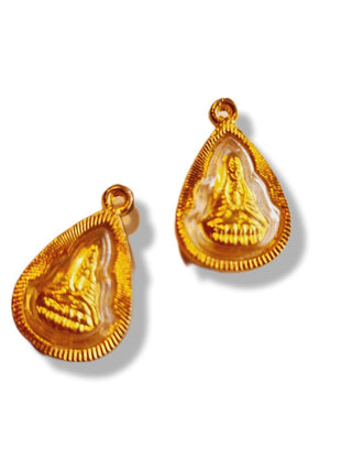 Beautiful Quan Yin Gold Enamel SUTRA PENDANT Blessings Compassion