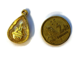 Quan Yin Sutra Pendant Gold Perspex Goddess of Compassion • Sacred Blessings of Peace, Mercy & Inner Harmony