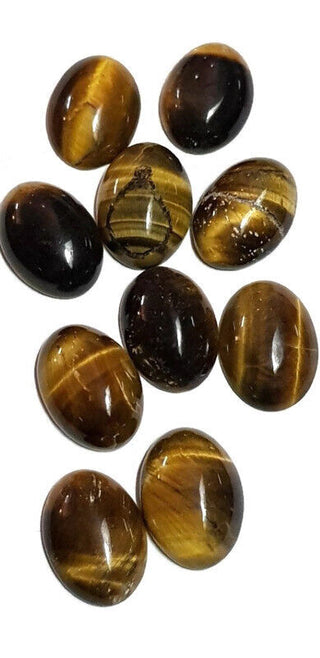 TIGER EYE 10 x Cabachons gem stones Crystal Australian Natural Specimen Genuine