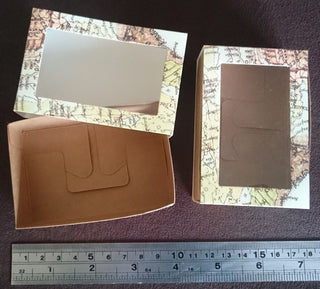 World Map Slide-Top Gift Box with Clear Window Beautifully Designed Cardboard Box for Gifts & Boutique Presentation