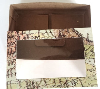World Map Slide-Top Gift Box with Clear Window Beautifully Designed Cardboard Box for Gifts & Boutique Presentation