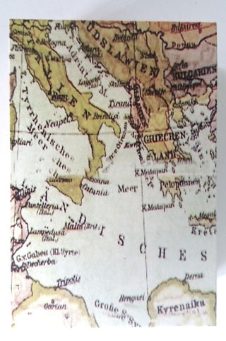 World Map Slide-Top Gift Box with Clear Window Beautifully Designed Cardboard Box for Gifts & Boutique Presentation