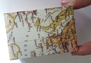 World Map Slide-Top Gift Box with Clear Window Beautifully Designed Cardboard Box for Gifts & Boutique Presentation