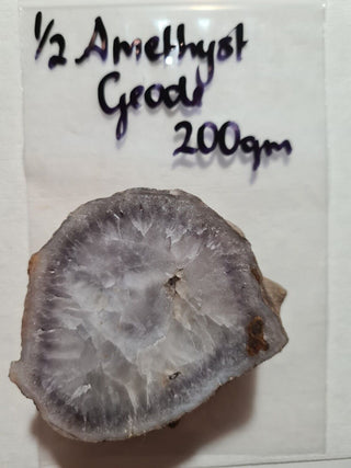 Amethyst Quartz Half Geode Crystal Gemstone Unique Solid From Aust' 200gm G2