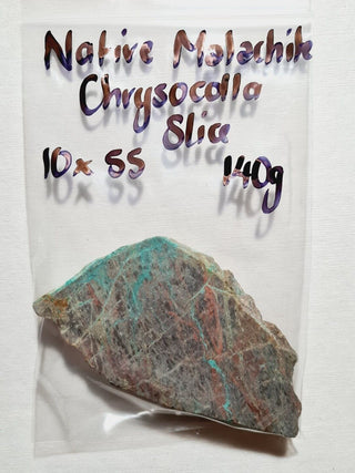 Native Malachite Chrysocolla Plate 140gm Amazing Colours Rare Gemstone G2