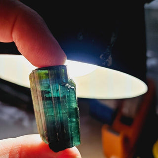 Indicolite Blue-Green Chromium Tourmaline Natural Crystal Specimen Genuine • Gem Quality • Rare Collector's Piece • 21g / 105ct G5
