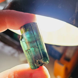 Indicolite Blue-Green Chromium Tourmaline Natural Crystal Specimen Genuine • Gem Quality • Rare Collector's Piece • 21g / 105ct G5