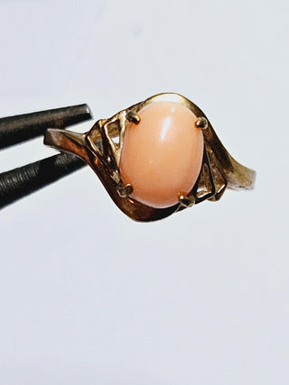 Genuine Natural Coral Ring Pink Black Silver Setting Showroom Clearance you choose style RRP$390
