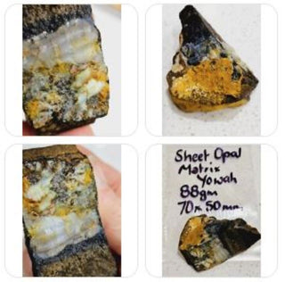 Yowah Sheet Opal Matrix 88gms / 440 Carats Boulder Queensland Colour Flash H1