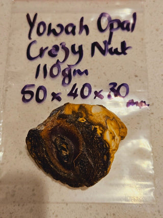 Yowah Opal Crazy Nut 110gms/550carats Colour threads and Banding H1
