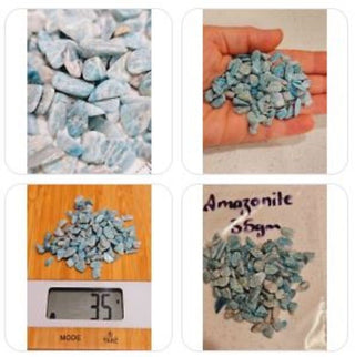 Tumbled Chips Amazonite Natural Not treated Genuine Gems Gemstone You get all H1
