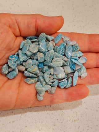 Tumbled Chips Amazonite Natural Not treated Genuine Gems Gemstone You get all H1