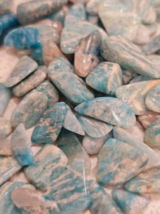 Tumbled Chips Amazonite Natural Not treated Genuine Gems Gemstone You get all H1
