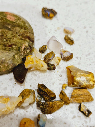 Genuine Gems Gemstone Beads & Tumbles Unakite You Get all! 61gms Bundle Opal H1