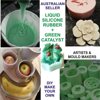 1kg GREEN LIQUID SILICONE rubber for mould making Easy DIY make your own 50% Off Quick Set