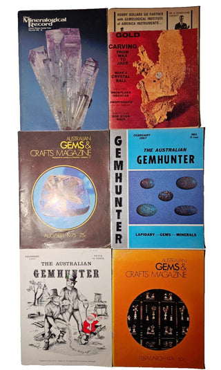 7 X Gemmology Books, Australian, Gemhunter, magazines, Gems & Minerals, Craft R1