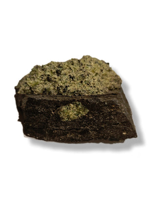 Olivine Bomb Peridot Crystals Geode 276gms Genuine Gems Gemstone Basalt Lava G6