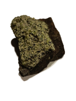 Olivine Bomb Peridot Crystals Geode 276gms Genuine Gems Gemstone Basalt Lava G6