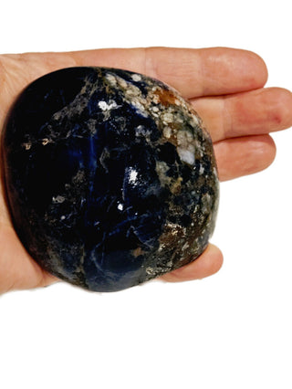 Magnificent Sodalite Dome Palm Stone 251gms Genuine Gems Gemstone Huge BLUE G6