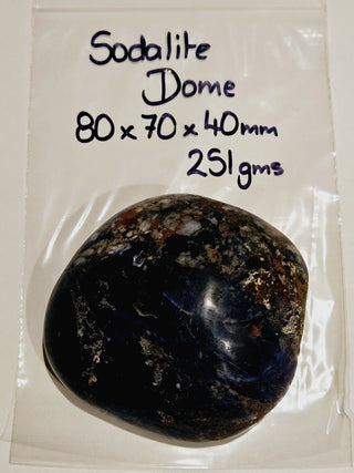 Magnificent Sodalite Dome Palm Stone 251gms Genuine Gems Gemstone Huge BLUE G6