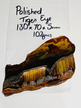 Polished Tiger Eye Slice With Iron Hematite 102gms Genuine Gems Gemstone G6