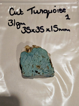 Cut Turquoise 31gms Beautiful Blues Natural Untreated Genuine Gems Gemstone G6
