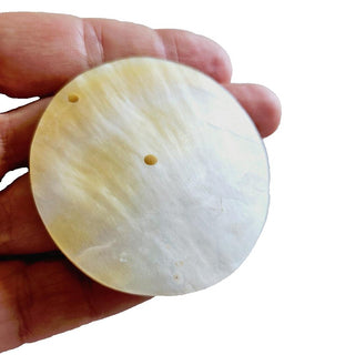 Mother of Pearl Disc Amazing Jewellery piece55x3mm 26gm Genuine Gems Gemstone G3