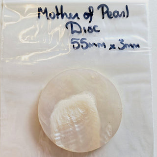 Mother of Pearl Disc Amazing Jewellery piece55x3mm 26gm Genuine Gems Gemstone G3