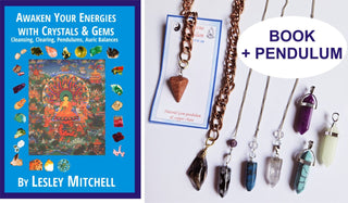 Awaken Your Energies Crystals Book + Gemstone Pendulum: Divine Dowse Predict