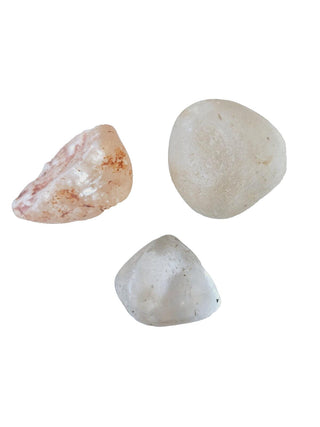 3 x Topaz Quartz Faceting Rough Mineral Specimens Genuine Gems Gemstone G3