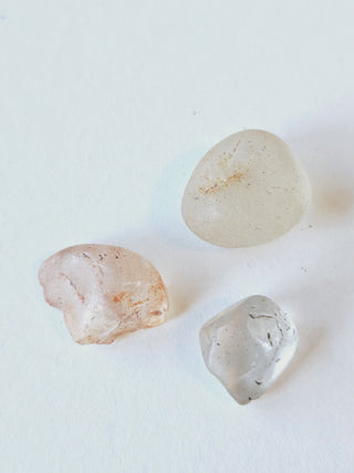 3 x Topaz Quartz Faceting Rough Mineral Specimens Genuine Gems Gemstone G3